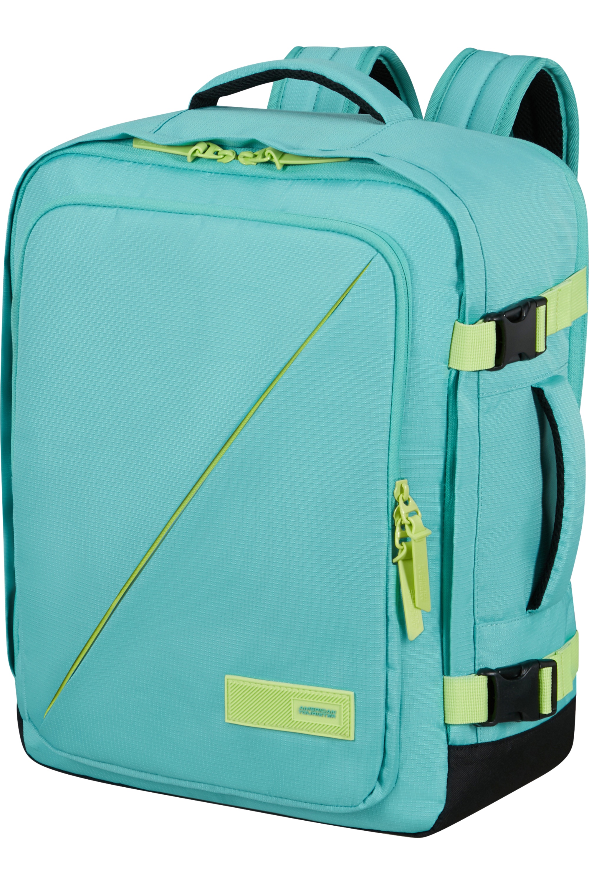 American Tourister TAKE2CABIN Batoh S/M 40cm Modrý Turquoise/Lime 26.5L