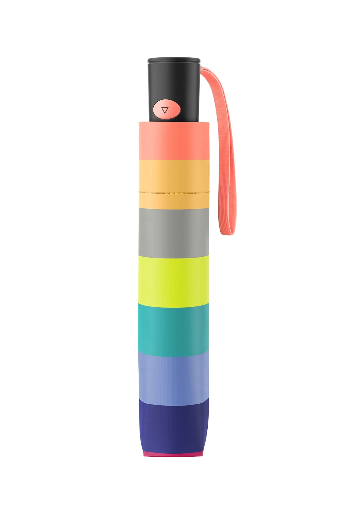 UNITED COLORS OF BENETTON Benetton deštník Skládací automatický Barevný Multistripe Fresh Salmon Mini 28cm/95cm