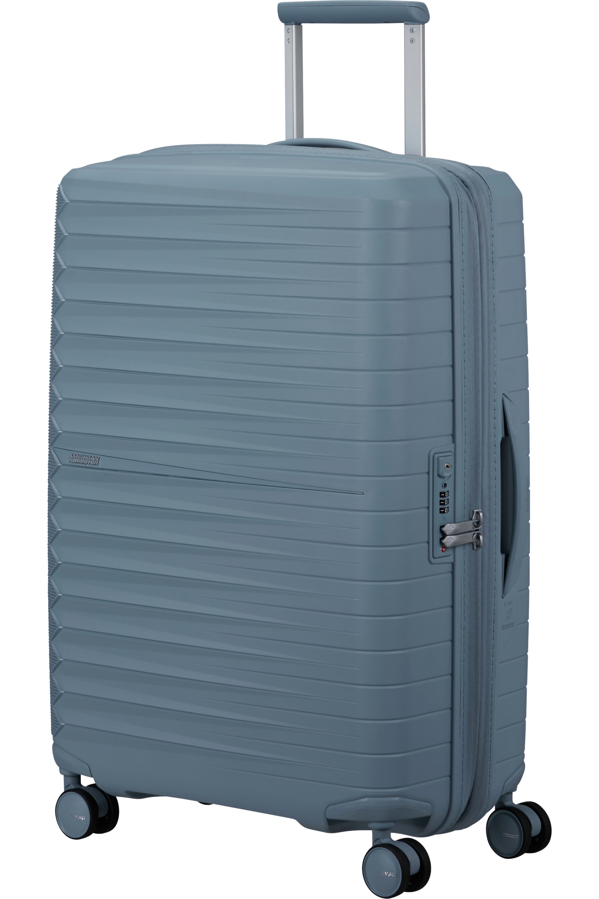 American Tourister FastForward Spinner 68m Modrá Steel Blue rozšiřitelný