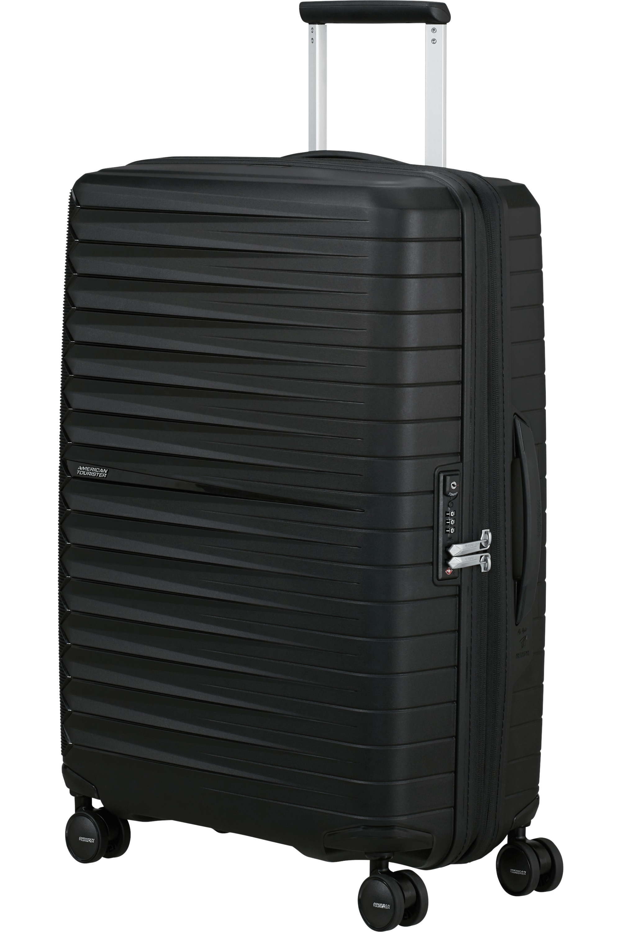 American Tourister FastForward Spinner 68m Černá Flash Black rozšiřitelný