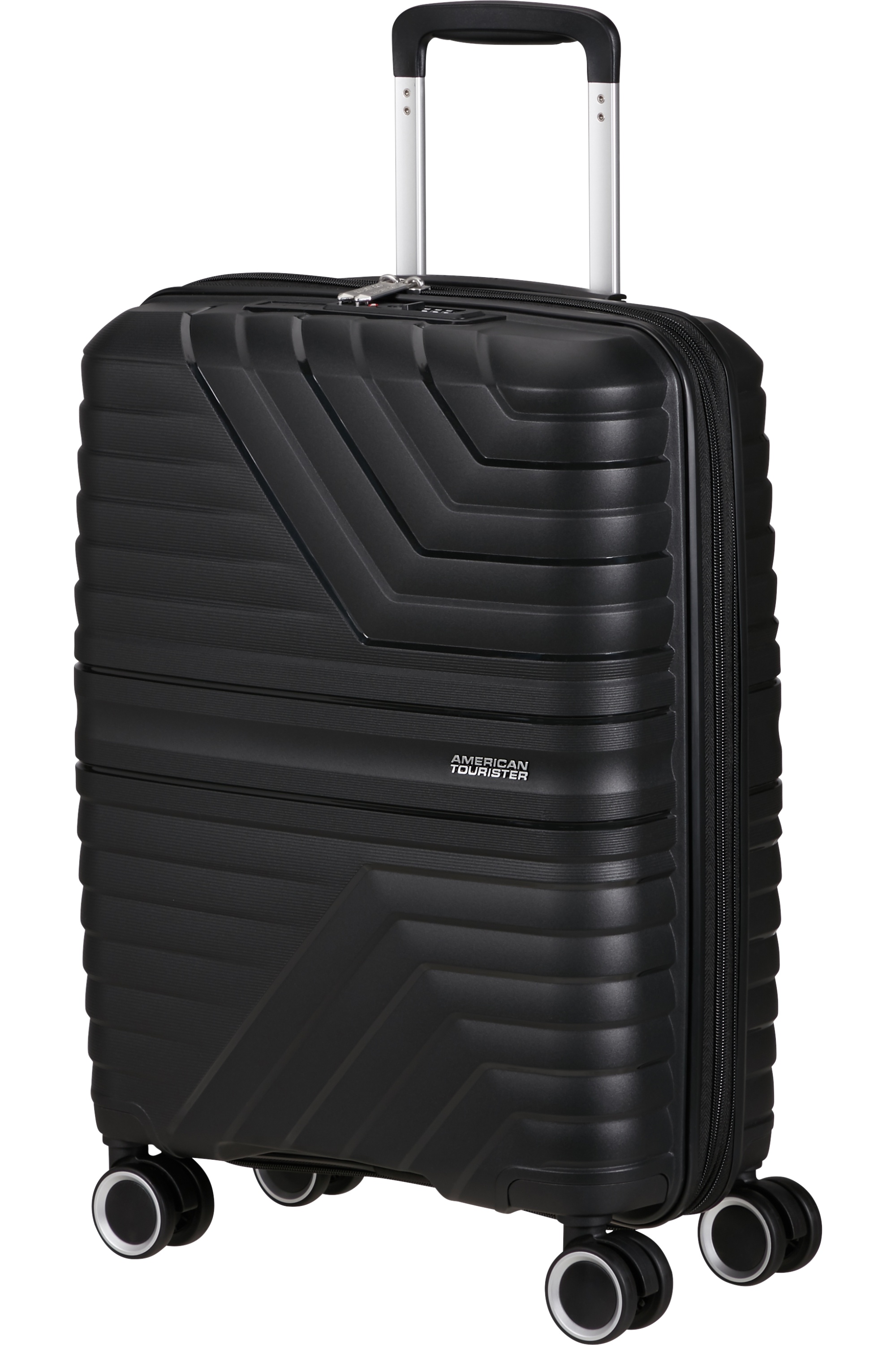 American Tourister Flytwist 55cm Spinner Černý Shadow Black rozšiřitelný