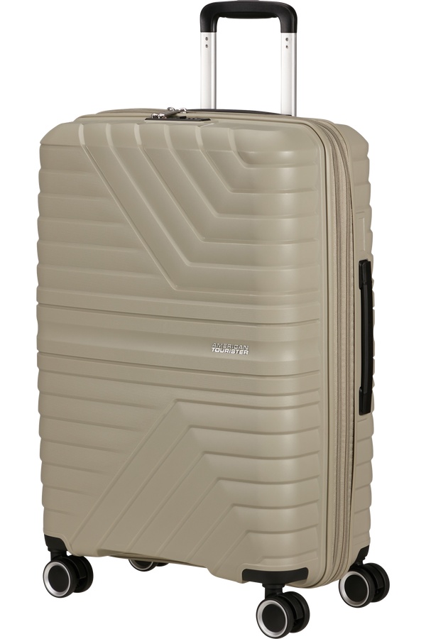 American Tourister Flytwist 67cm Spinner Béžová Sandstone rozšiřitelný