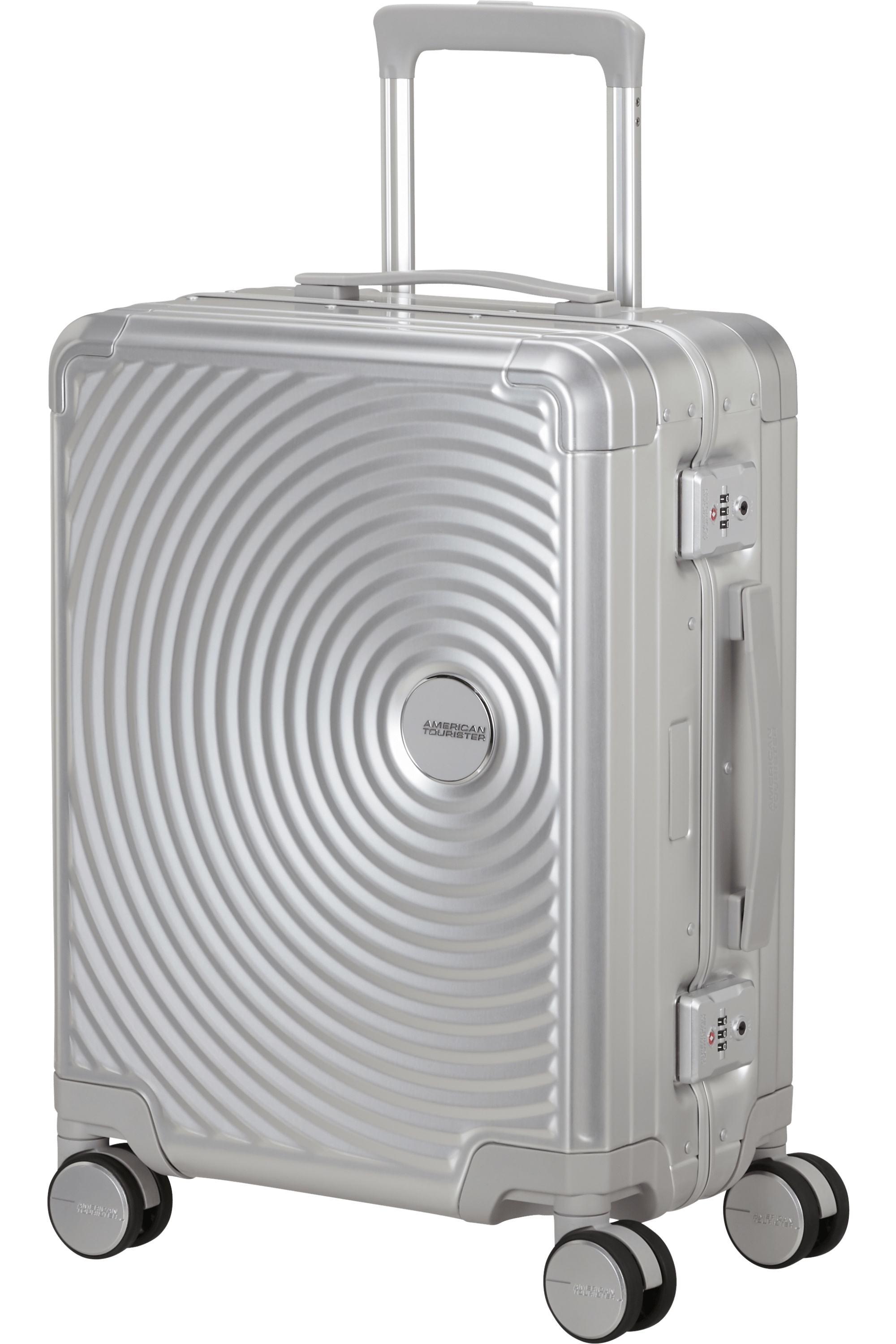 American Tourister Soundbox ALU 55cm Silver