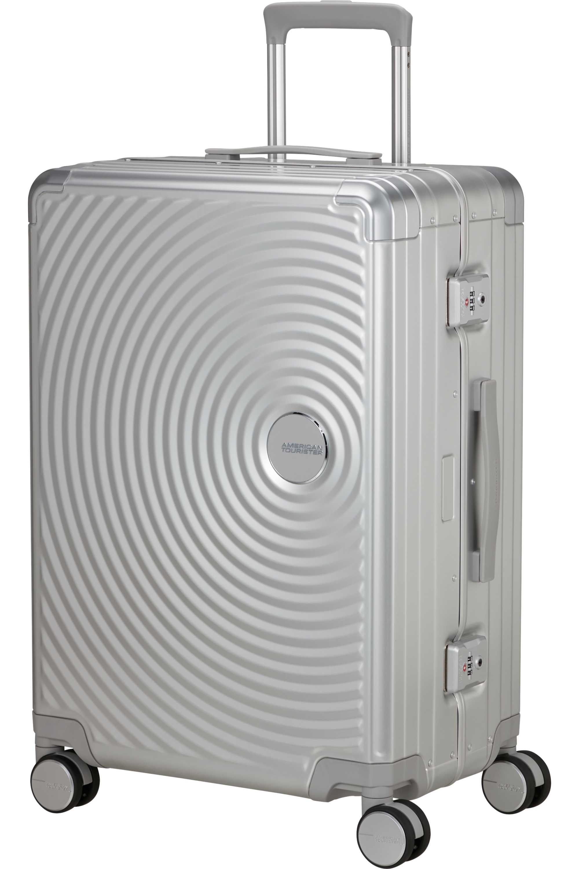 American Tourister Soundbox ALU 55cm Silver