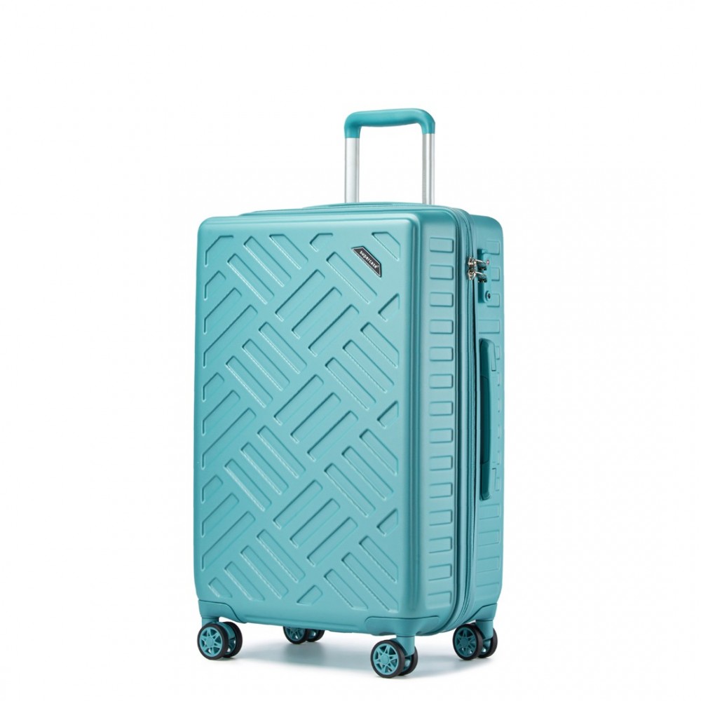 Kono 2495 Kufr Spinner 65cm Světle modrý ABS/Polykarbonát