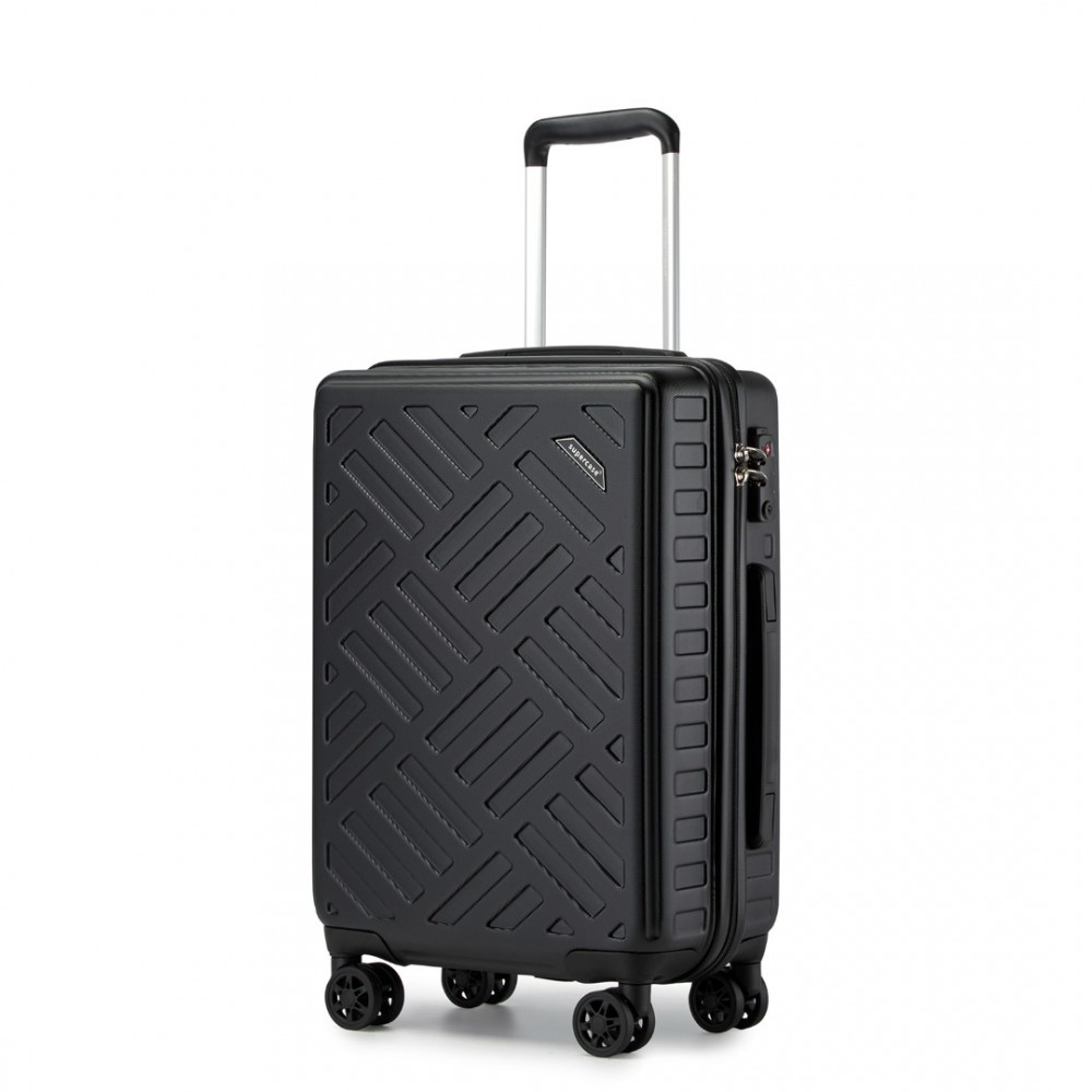 Kono 2495 Kufr Spinner 55cm Černý ABS/Polykarbonát