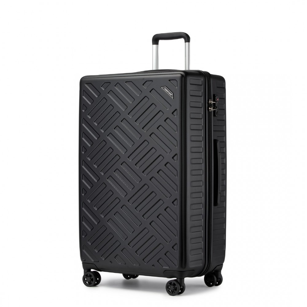 Kono 2495 Kufr Spinner 75cm Černý ABS/Polykarbonát
