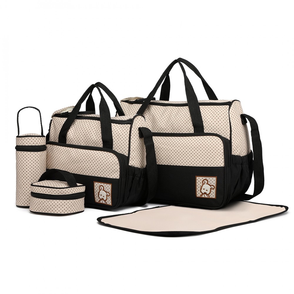 KONO Miss Lulu 9026 Set tašek pro maminky Černá