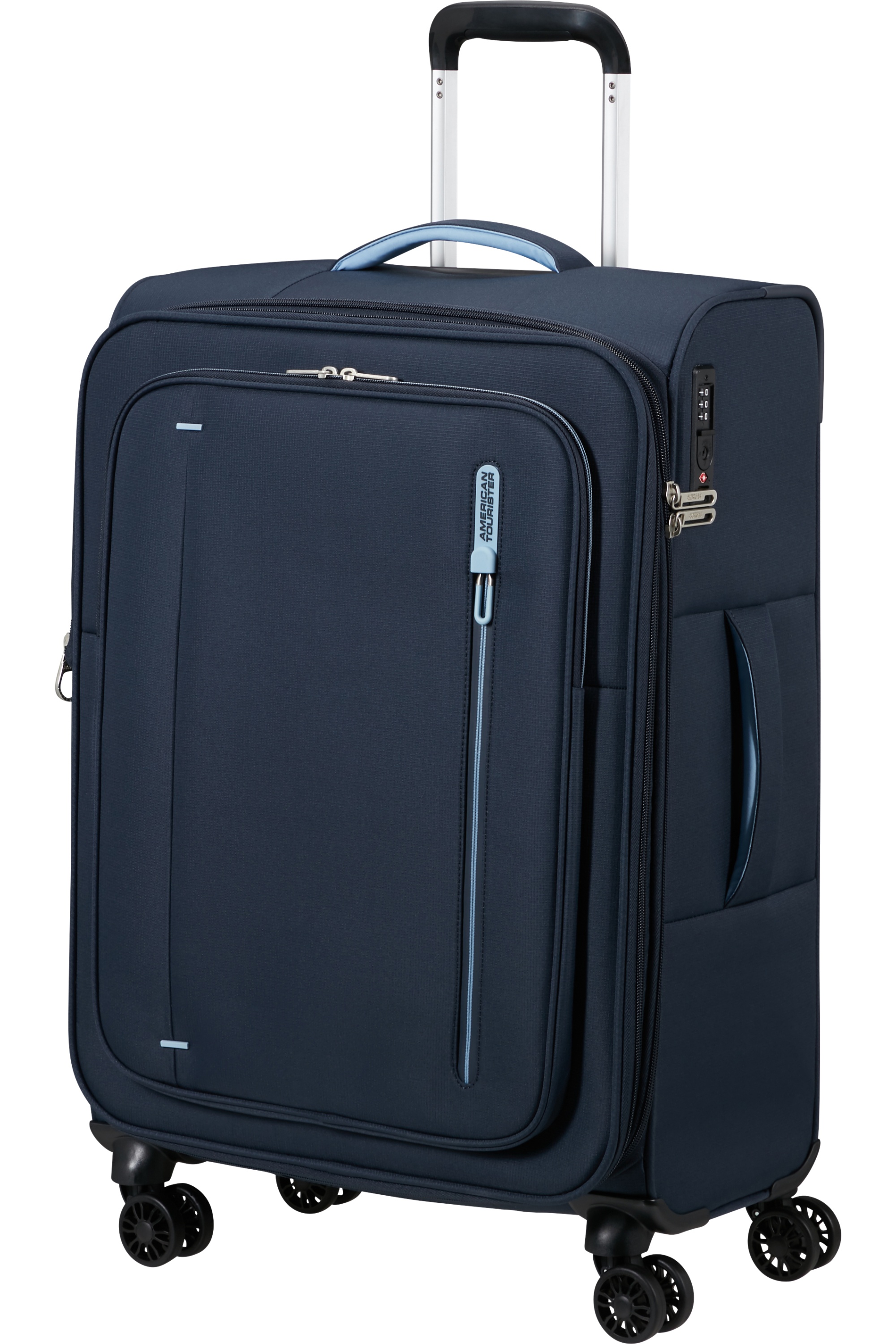 American Tourister CLOUDRIDER Spinner 67cm Modrá Sky Navy Rozšiřitelný