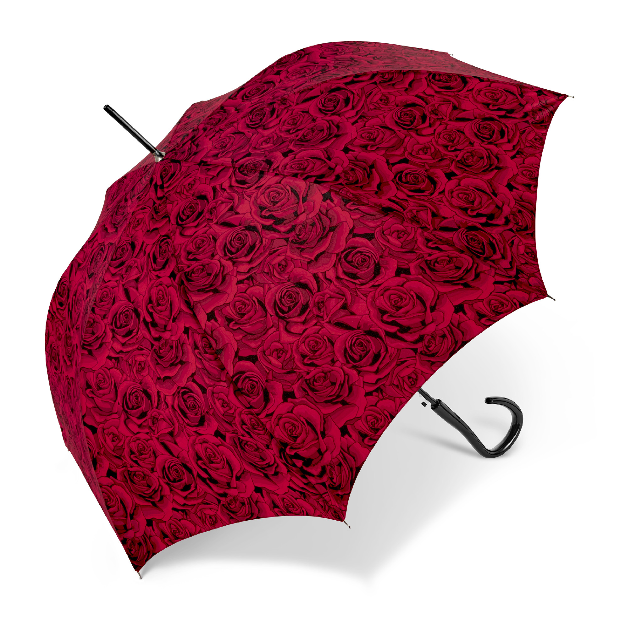 Pierre Cardin deštník Dlouhý automatický Červený Rose Red 90cm/100cm
