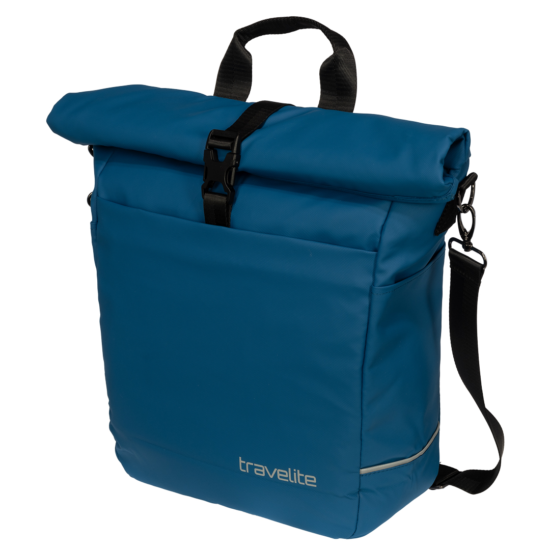 Travelite Basics Brašna na kolo Roll-up Modrá 14L