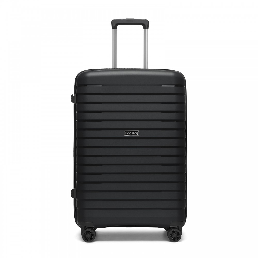 Rozšiřitelný polypropylenový kufr Kono 76 L - černý