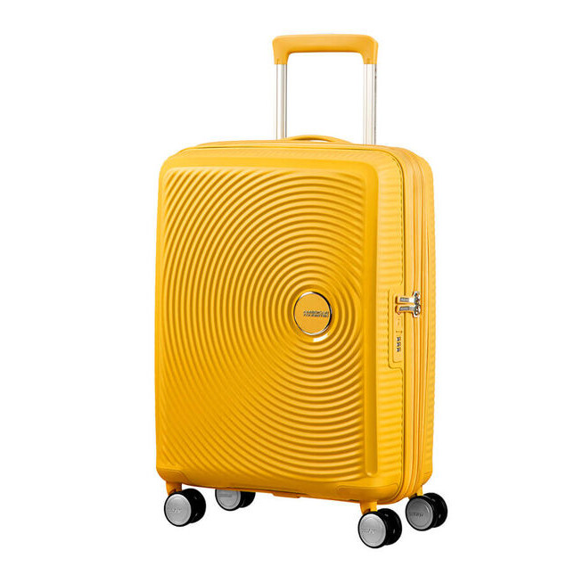 American Tourister Soundbox 55cm žlutá Spinner rozšiřitelný