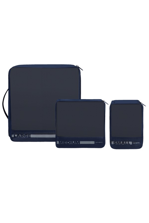 SAMSONITE PACK-SIZED sada 3ks cestovních organizérů boxů do kufru Modrá Navy