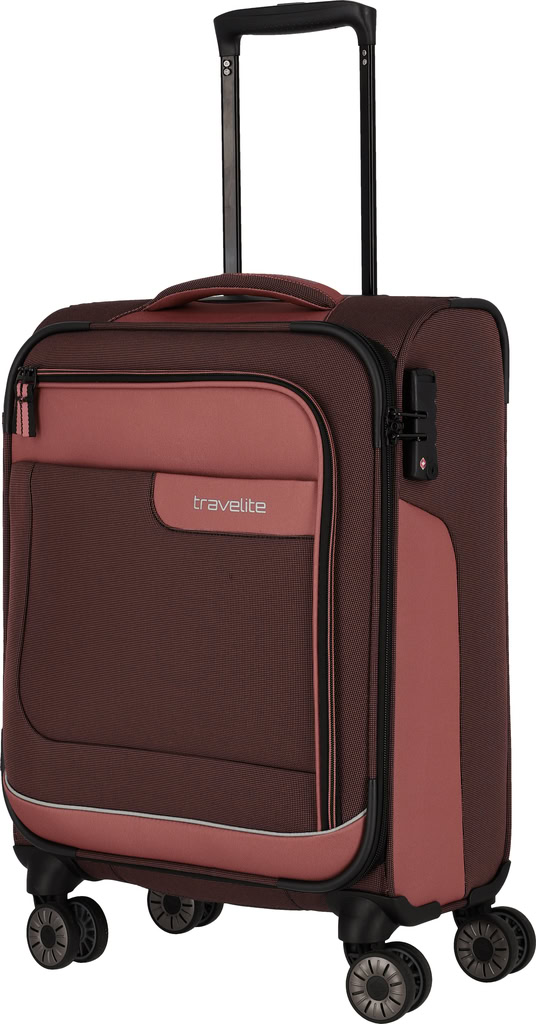 Travelite VIIA 55 cm Spinner 4w Červená Rose