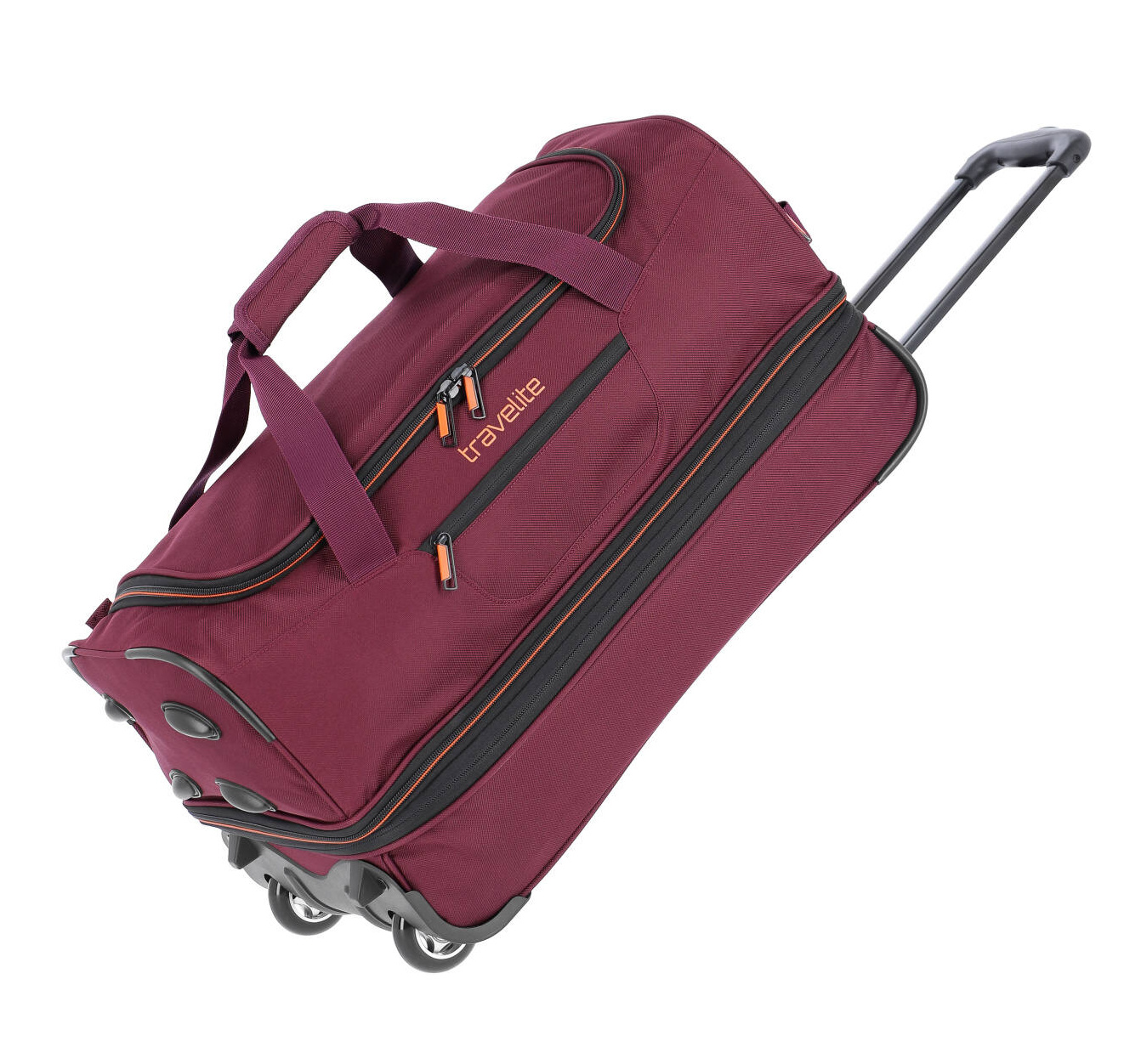Travelite Basics Cestovní taška na kolečkách S 55cm Červená Bordeaux Rozšiřitelná