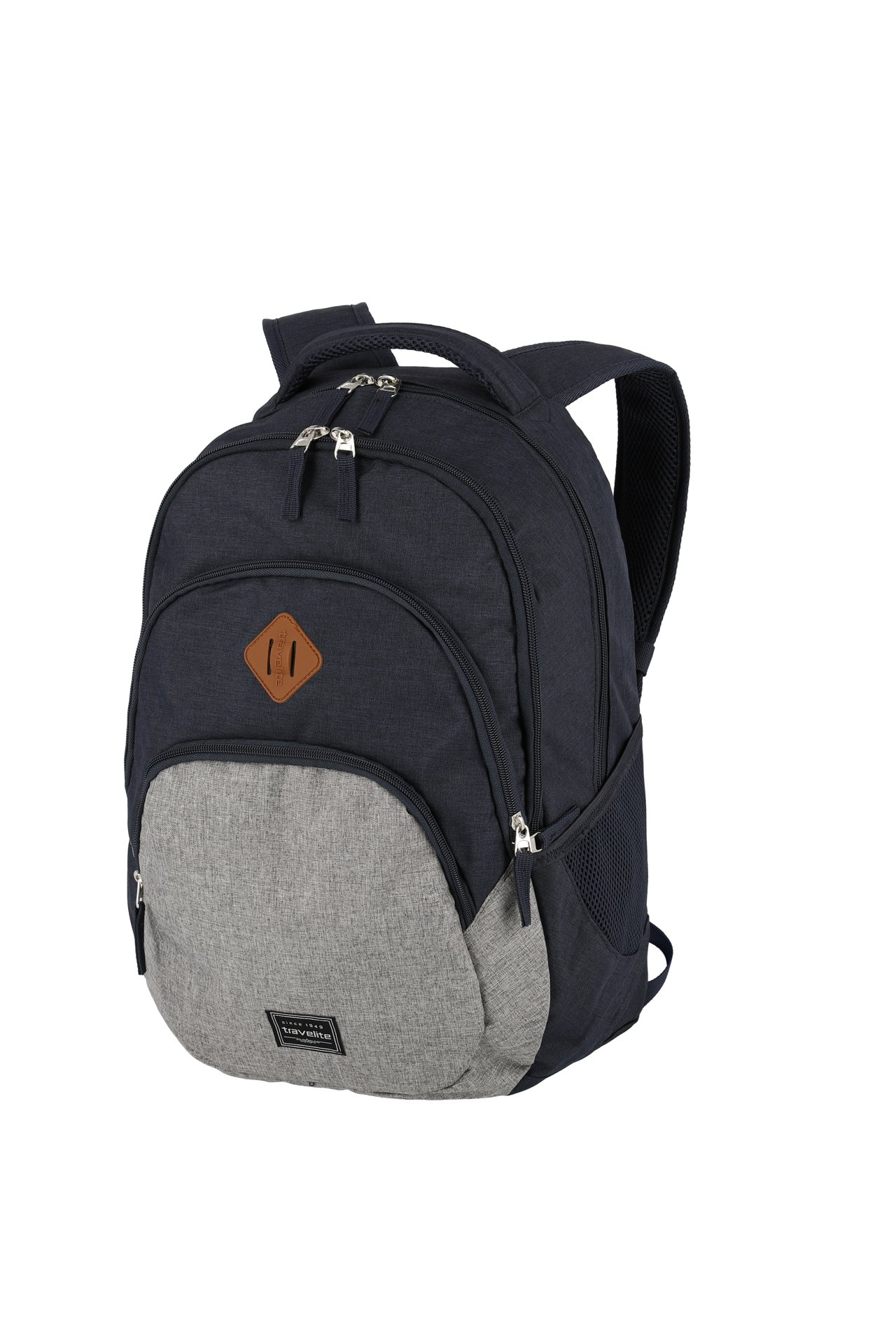 Travelite Basics Batoh Melange 15,6" Modrý/Šedý 22L