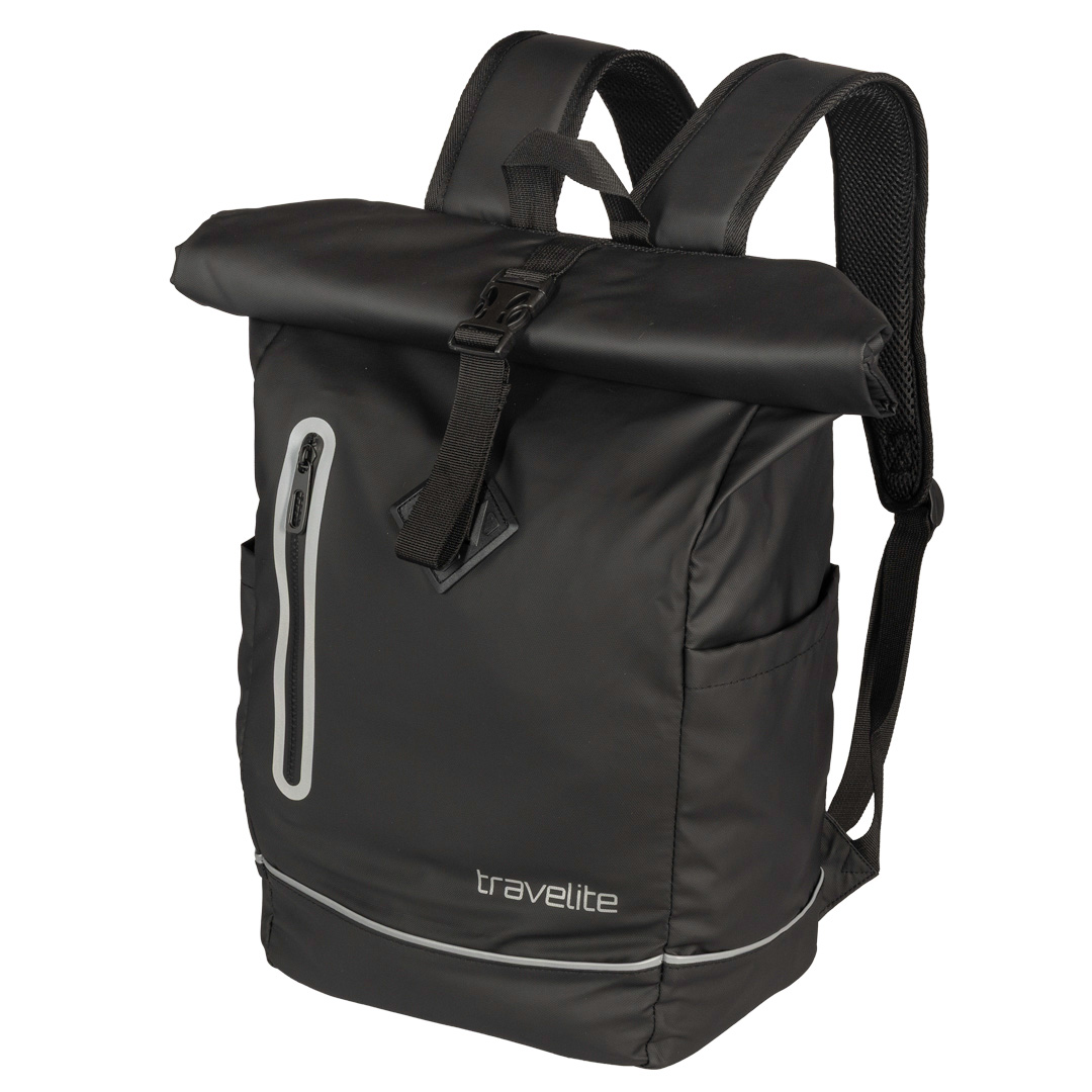 Travelite Basics Batoh Roll-up Plane Černý 19L