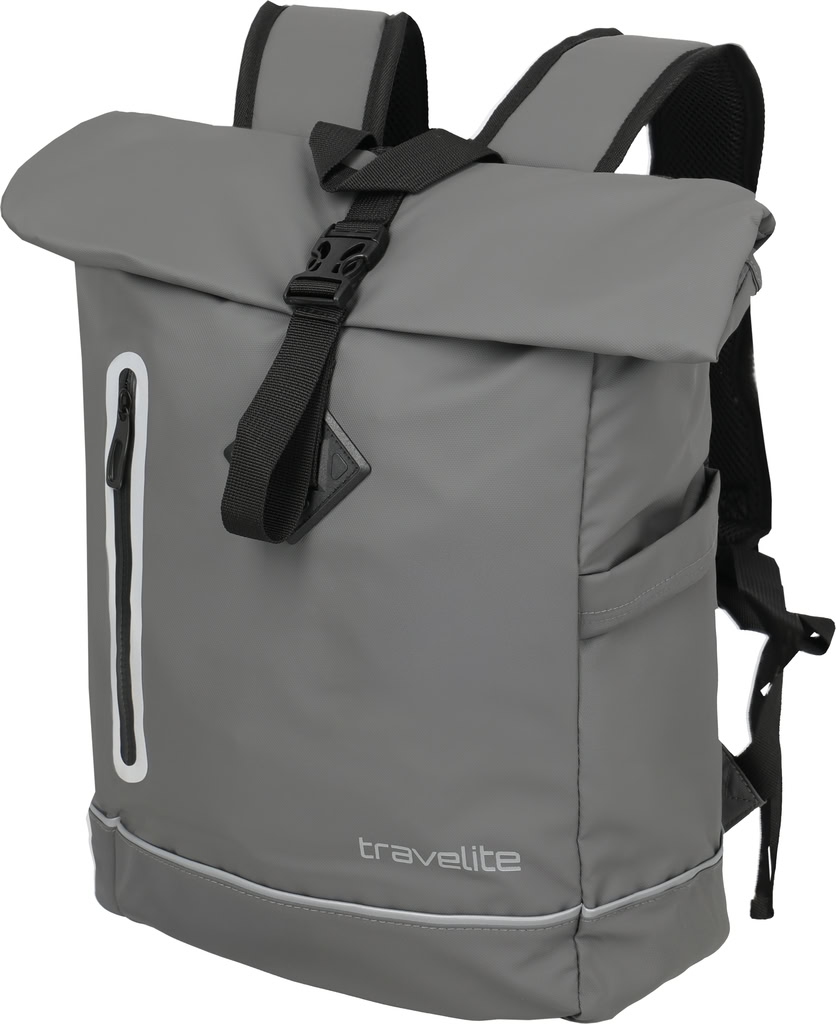 Travelite Basics Batoh Roll-up Plane Šedý Anthracite 19L