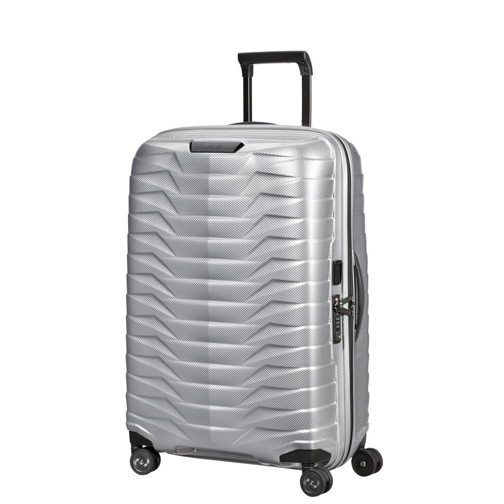 Samsonite Skořepinový kufr Proxis M Stříbrný 75 l