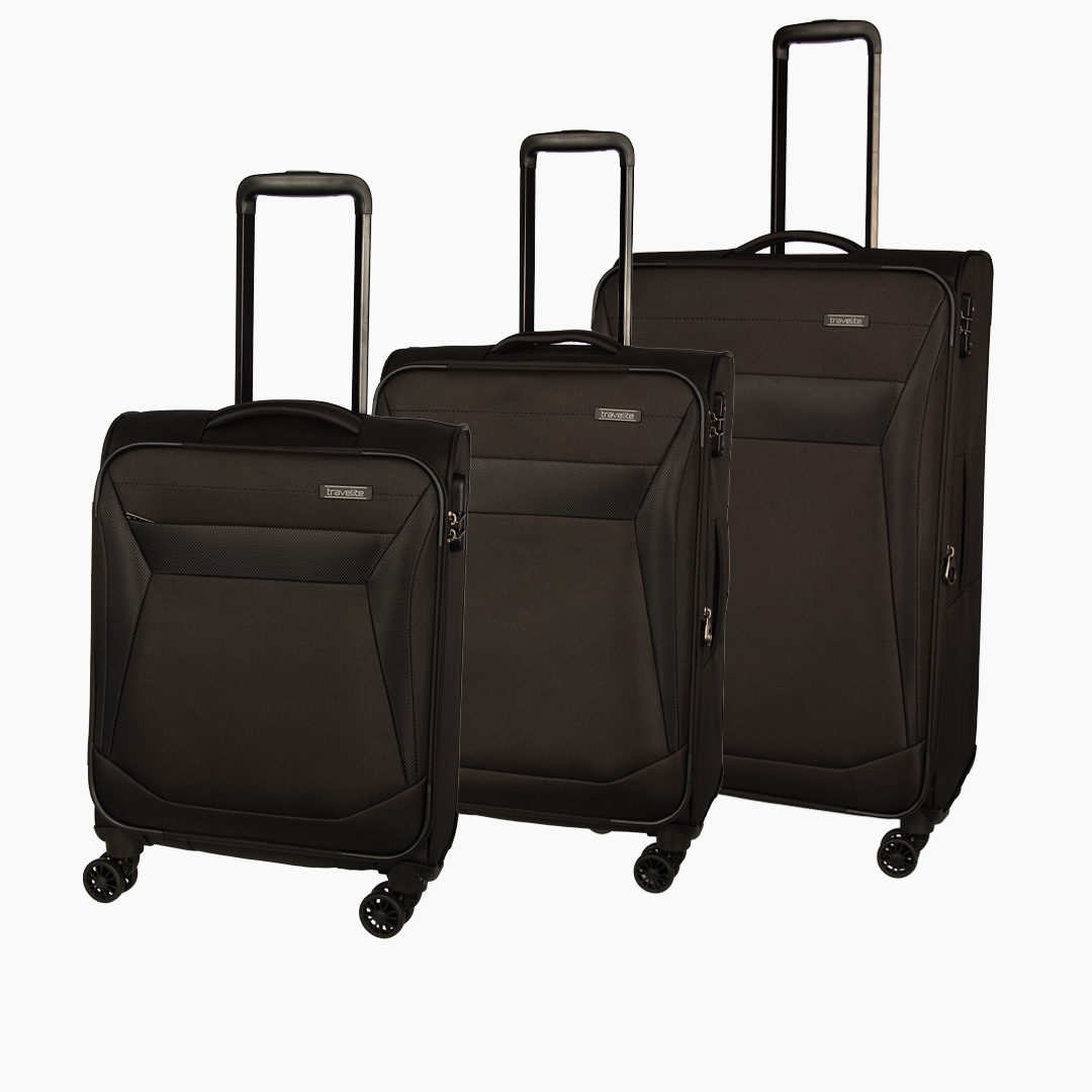 Travelite Chios Sada 3 kufrů 55/67/78cm Černá