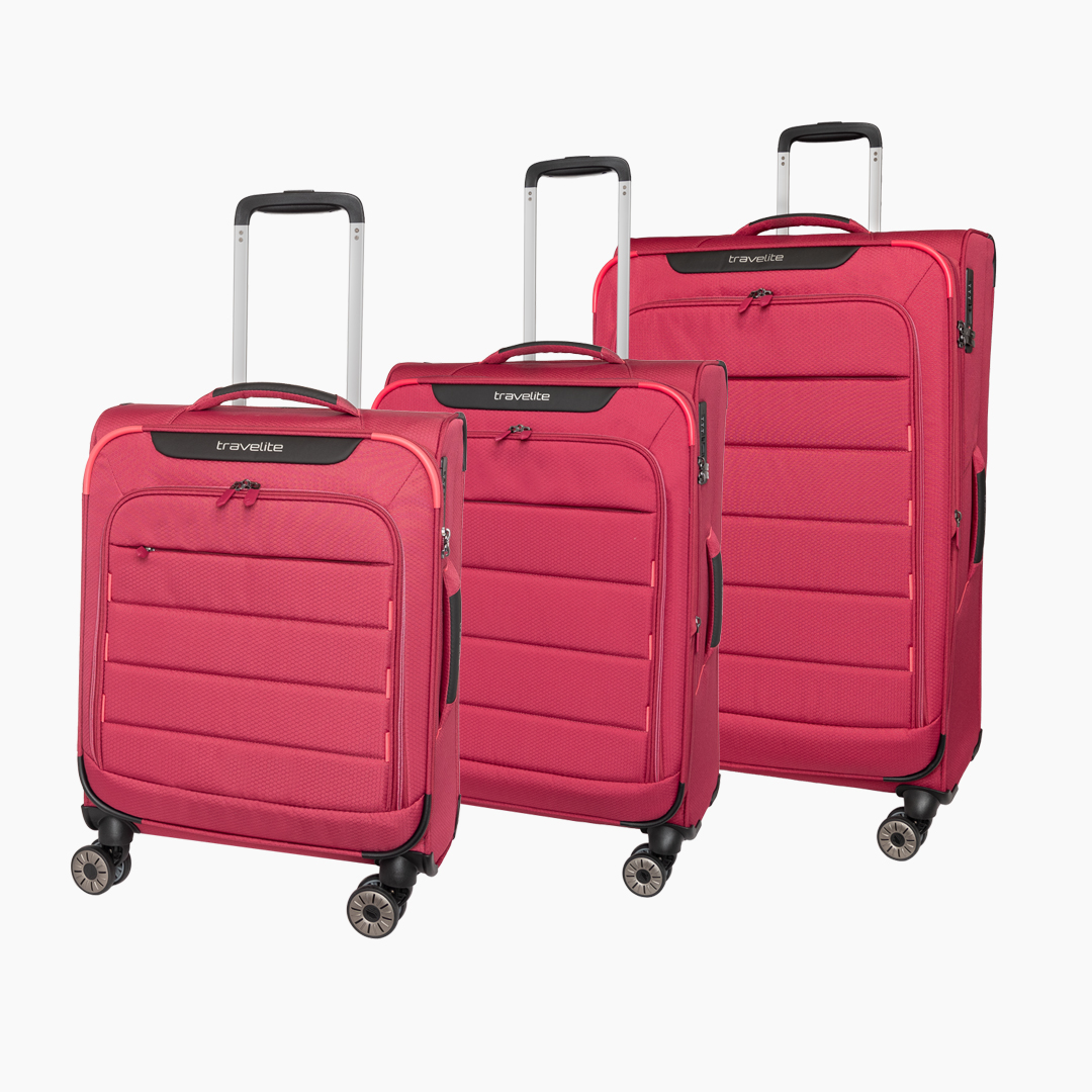 Travelite Skaii Sada 3 kufrů 55/62/78cm Červená