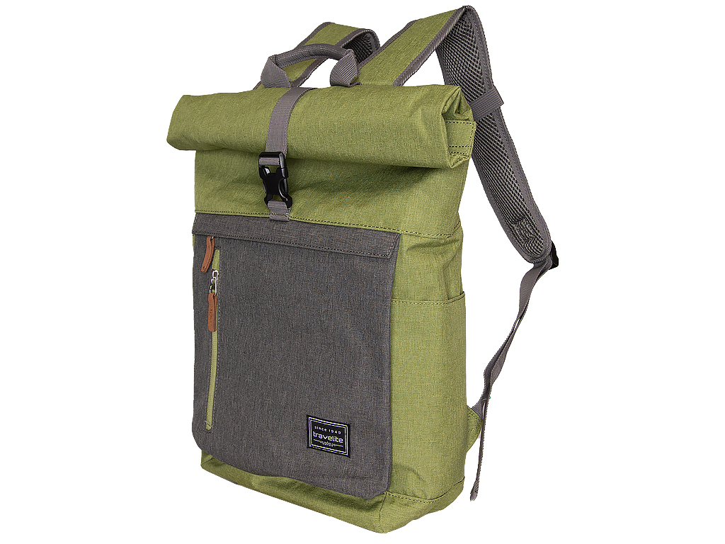 Travelite Batoh Basics Roll-up Zelený