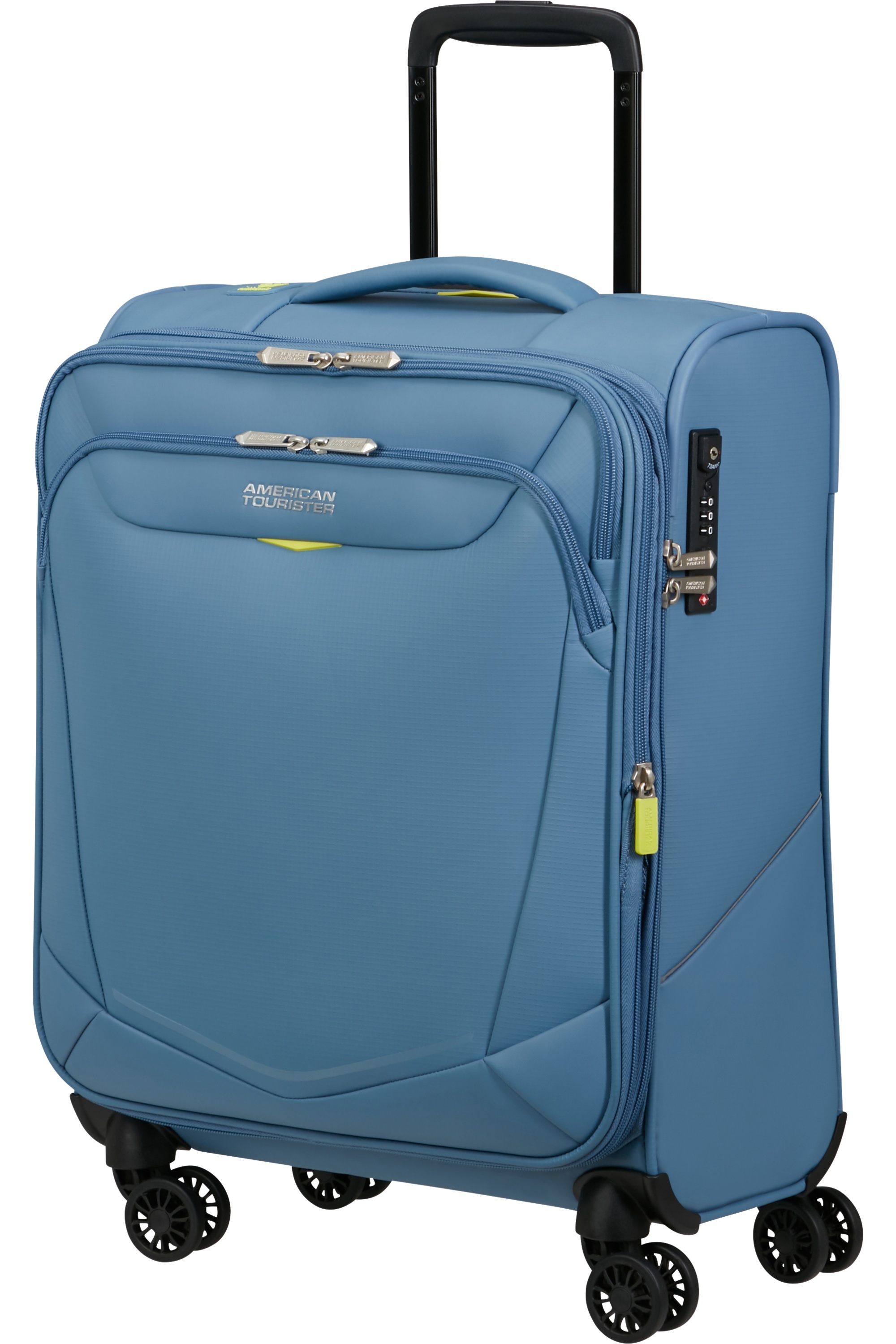 American Tourister SUMMERRIDE SP Spinner 55cm Modrý Coronet Blue rozšiřitelný
