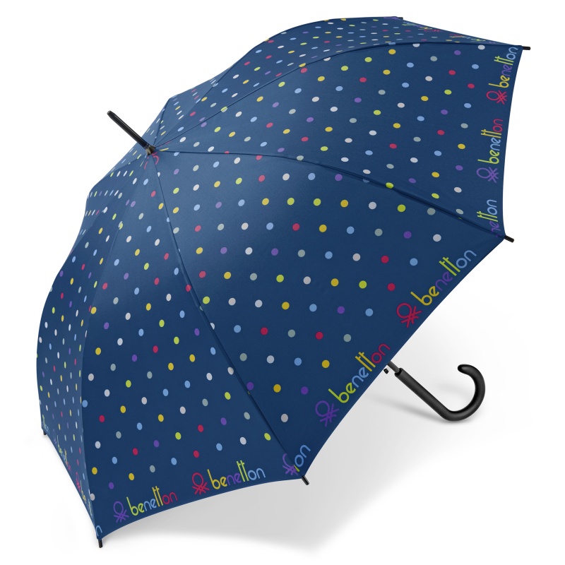 UNITED COLORS OF BENETTON Benetton deštník Dlouhý automatický Blue Sapphire 86cm/104cm