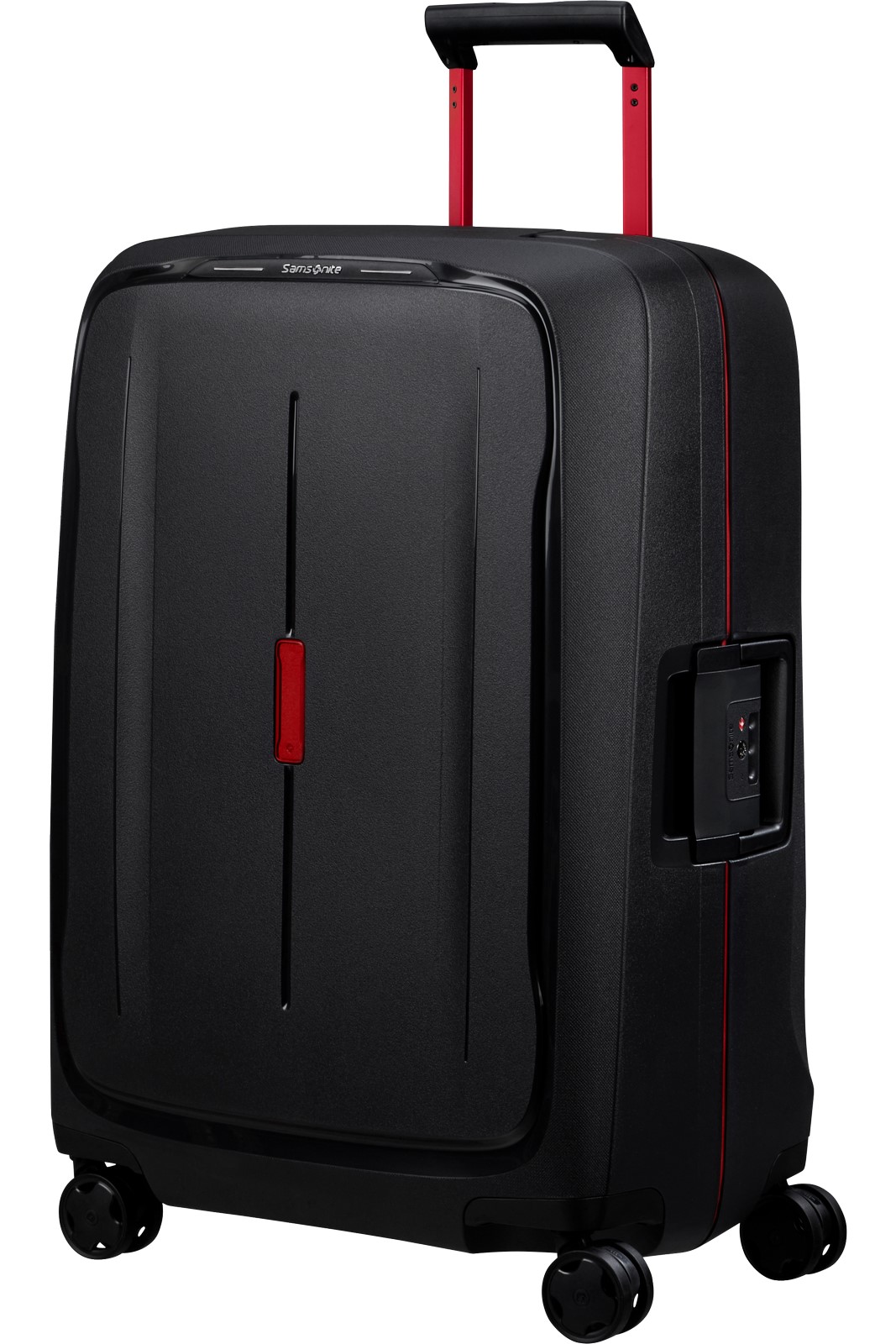 Samsonite ESSENS 69 cm Kufr Spinner Černá Charcoal/Red 88L