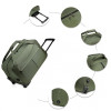 4546 2 kono eq2235 cestovni taska na koleckach zelena 55cm 55l