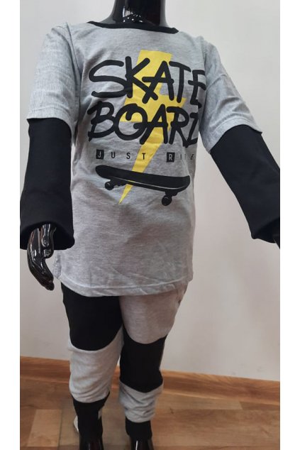 Chlapčenská tepláková súprava sivá Skate
