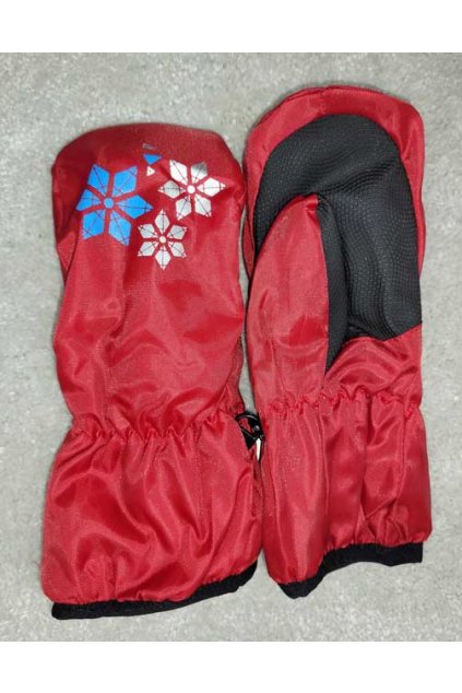 Detské rukavice palčiaky do snehu červené