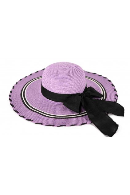 damsky klobuk fialovy so stuhou