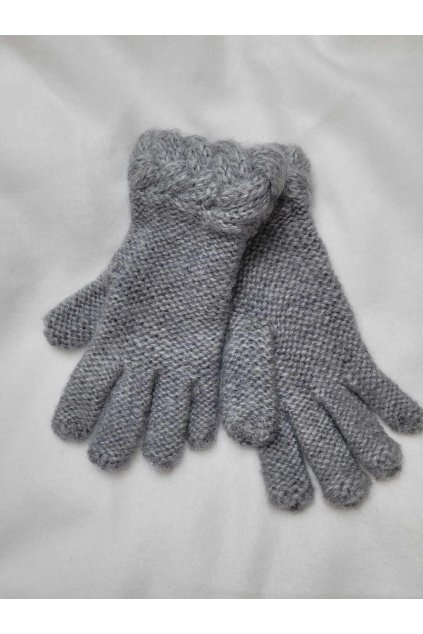 dievcenske rukavice svetlo sive