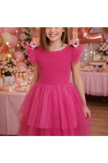 dievcenske cyklameno saty slavnostne