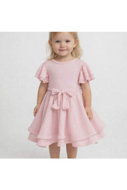 dievcenske saty tocive ruzove