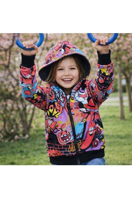 detska mikina farebna