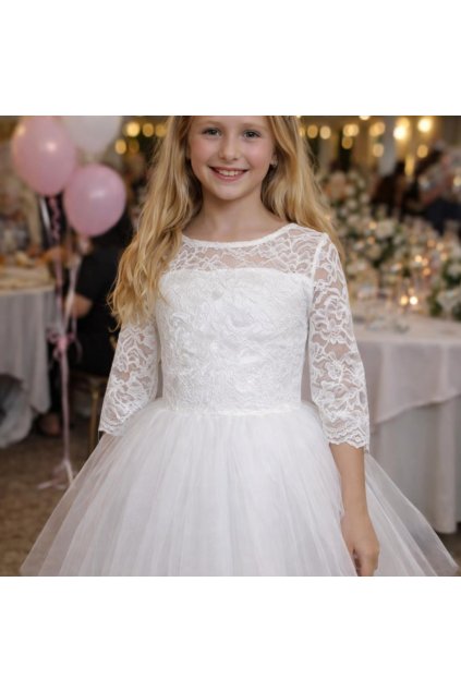 dievcenske slavnostne biele saty