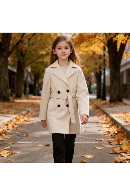 dievcensky prechodny kabat bezovy