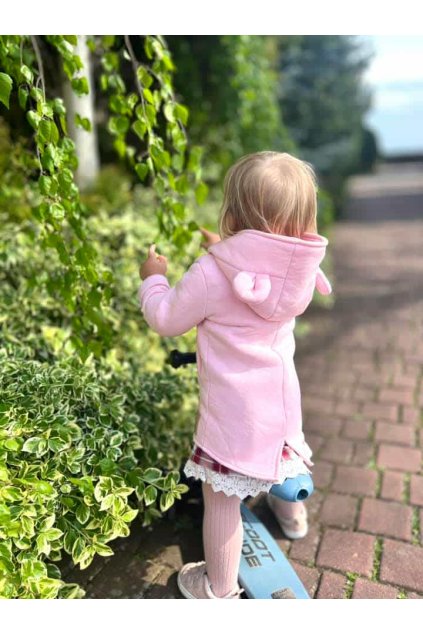 macko mikina svetlo ruzova