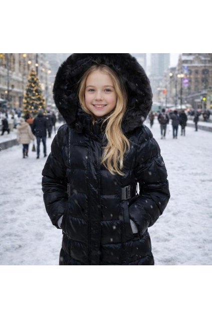 dievcenska cierna zimna bunda