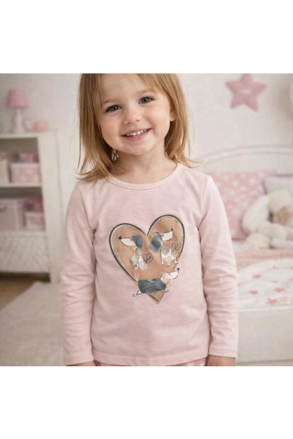 devcenske tricko so psikmi ruzove