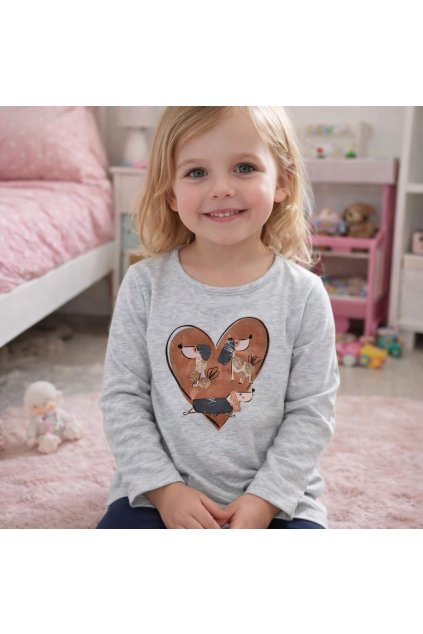 dievcenske tricko so psikmi isve