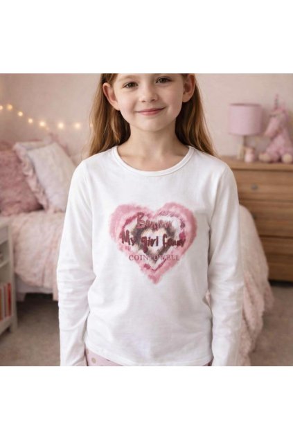 dievcenske tricko biele so srdcom