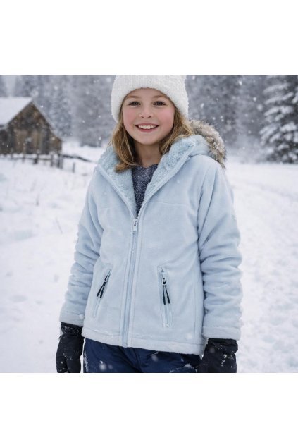 detska mikina zateplena svetlo modra