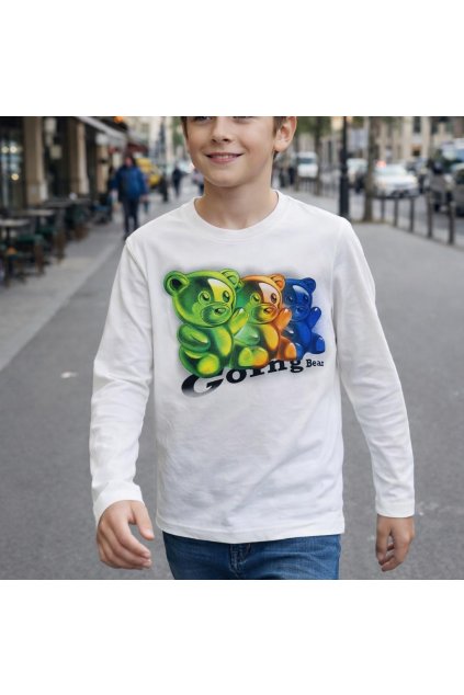 chlapcenske tricko biele dlhy rukav