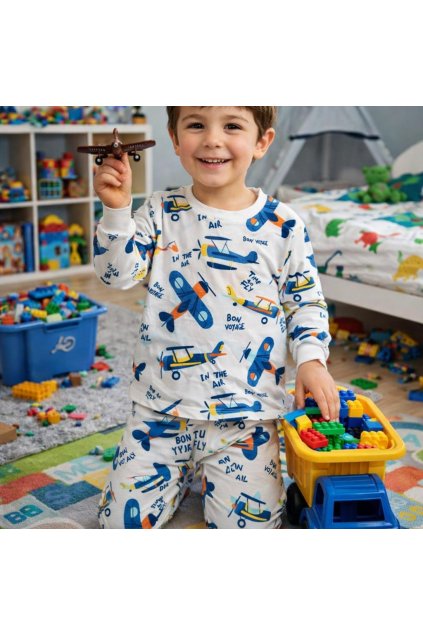 chlapcenske pyzamo s lietadlami