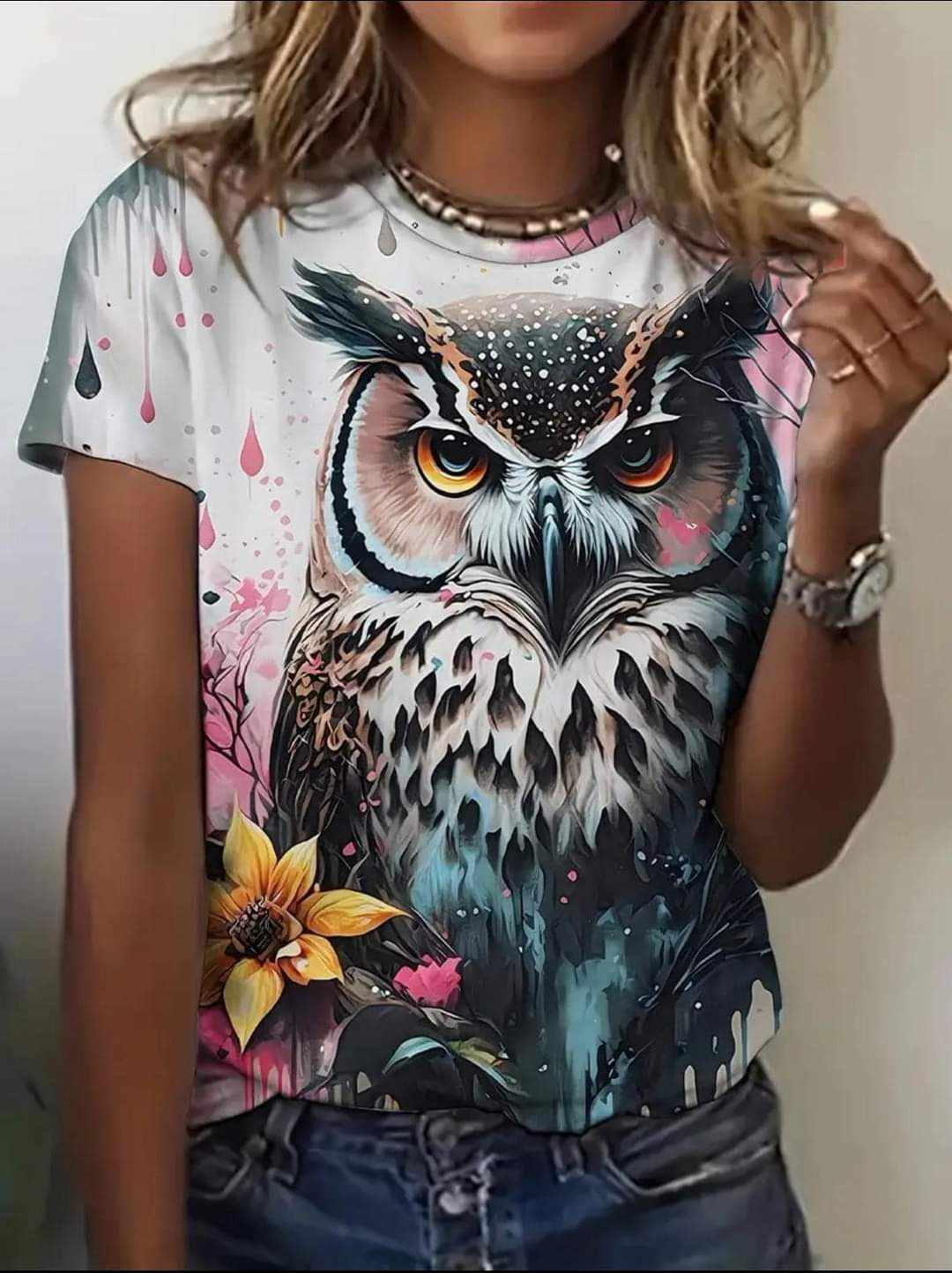 Detské tričko Sova - biele Veľkosť: 128