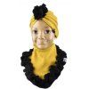 Dievčenský set turban so šatkou horčicová 3-5 rokov